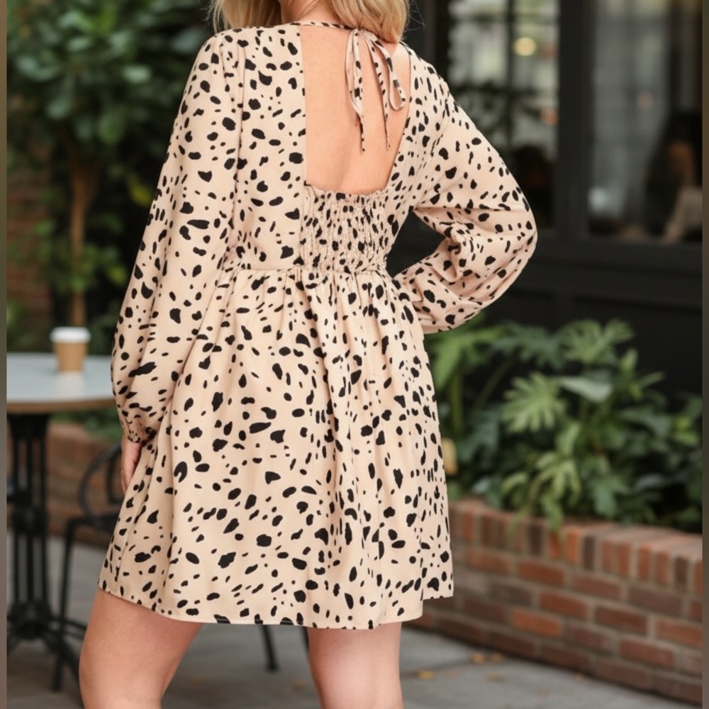 NEW•Creme De La Creme Ella Chic in Cream Leopard Print Dress •XL-1X